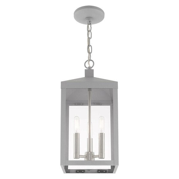 Nyack 3 Light Nordic Gray Outdoor Pendant Lantern