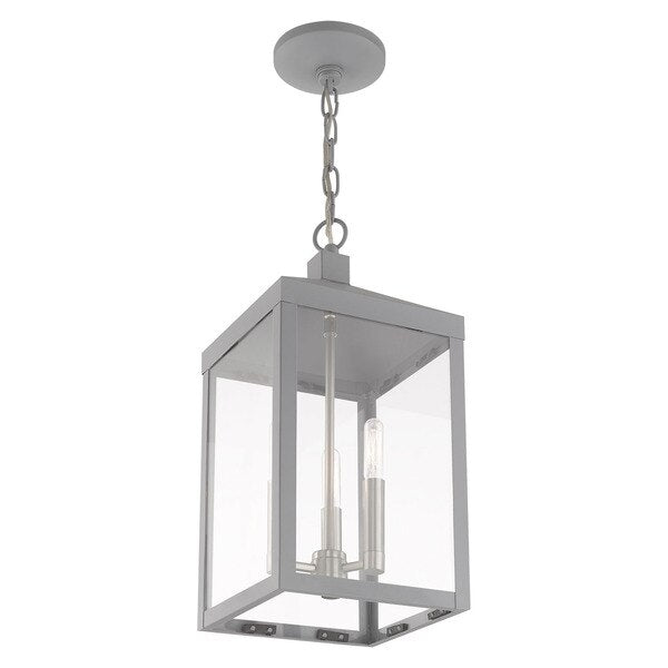 Nyack 3 Light Nordic Gray Outdoor Pendant Lantern