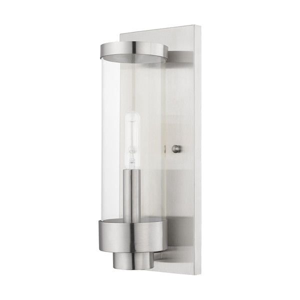 Hillcrest 1 Light Brushed Nickel Outdoor