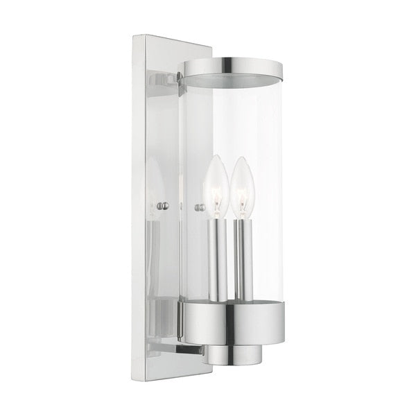 Hillcrest 2 Light Polished Chrome Outdoo