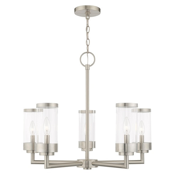Hillcrest 5 Light Brushed Nickel Outdoor