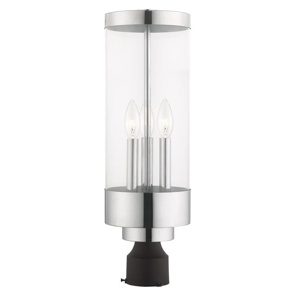 Hillcrest 3 Light Polished Chrome Outdoo