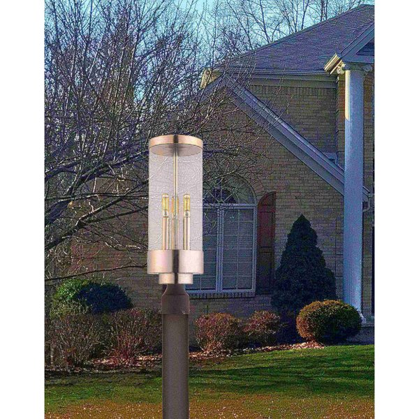 Hillcrest 3 Light Polished Chrome Outdoo