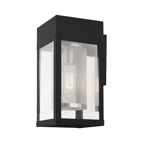 Franklin 1 Light Black Outdoor Wall Lantern
