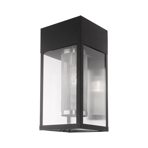 Franklin 1 Light Black Outdoor Wall Lantern