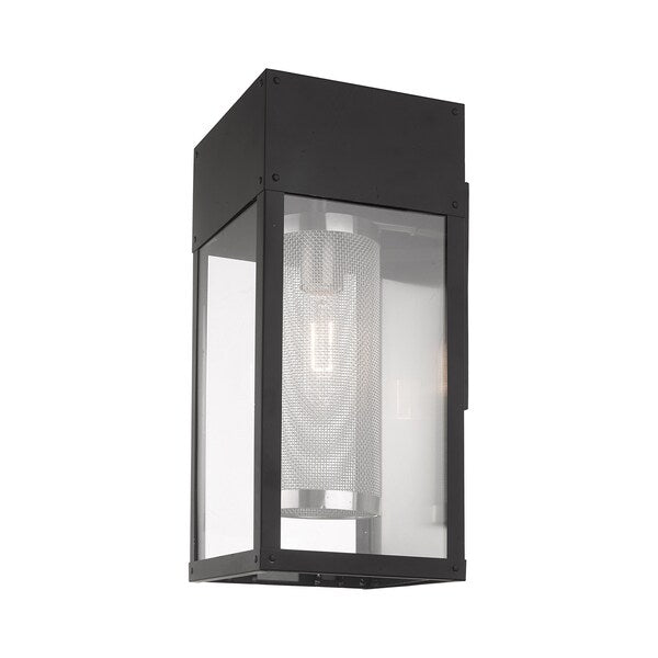 Franklin 1 Light Black Outdoor Wall Lantern