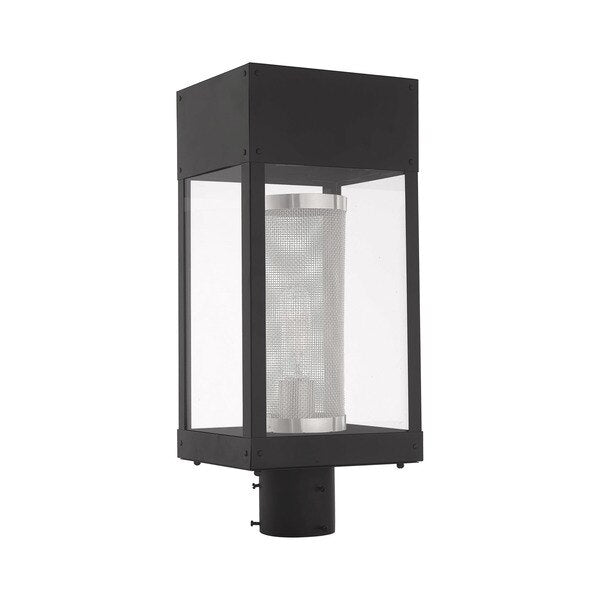 Franklin 1 Light Black Outdoor Post Top