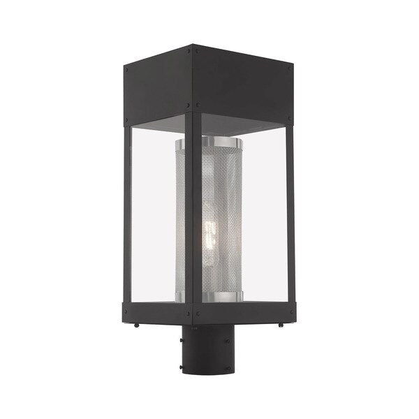 Franklin 1 Light Black Outdoor Post Top