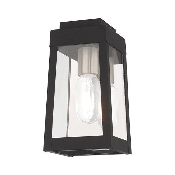 Oslo 1 Light Black Outdoor Wall Lantern