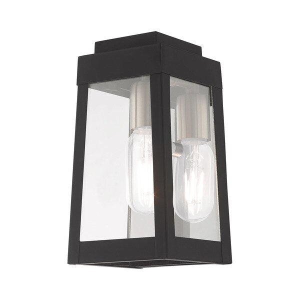 Oslo 1 Light Black Outdoor Wall Lantern