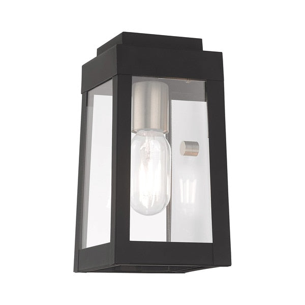 Oslo 1 Light Black Outdoor Wall Lantern
