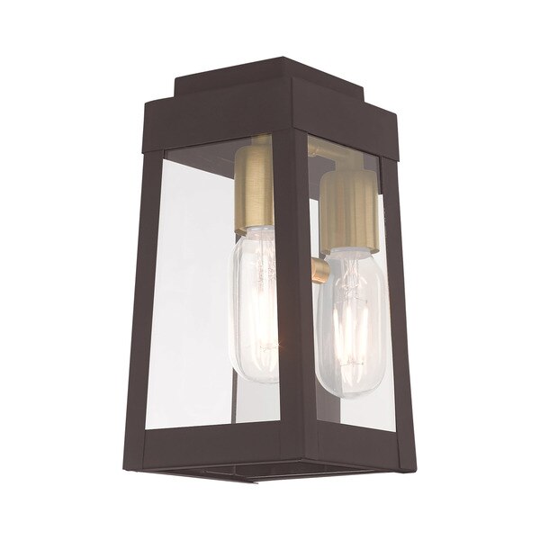 Oslo 1 Light Bronze Outdoor Wall Lantern