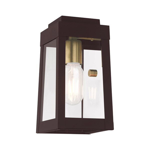 Oslo 1 Light Bronze Outdoor Wall Lantern