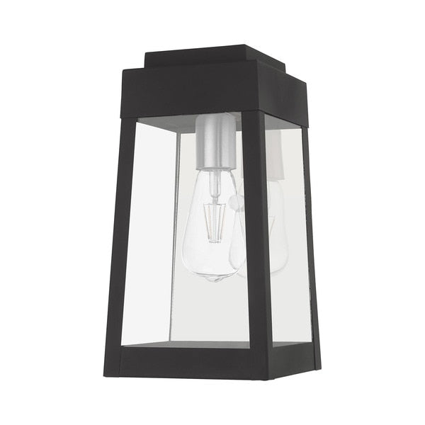 Oslo 1 Light Black Outdoor Wall Lantern