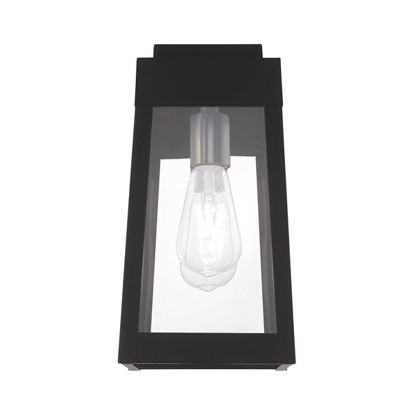 Oslo 1 Light Black Outdoor Wall Lantern