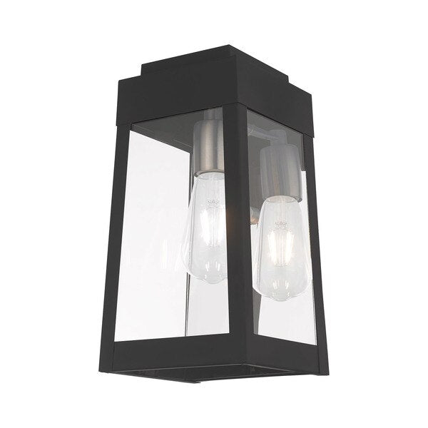 Oslo 1 Light Black Outdoor Wall Lantern