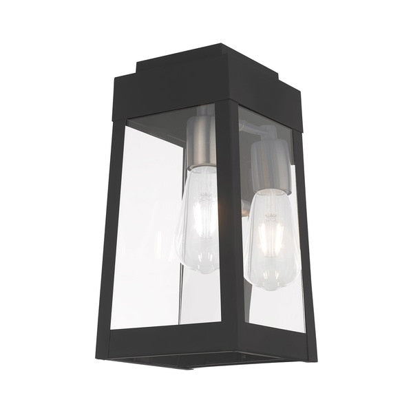 Oslo 1 Light Black Outdoor Wall Lantern