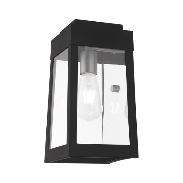 Oslo 1 Light Black Outdoor Wall Lantern