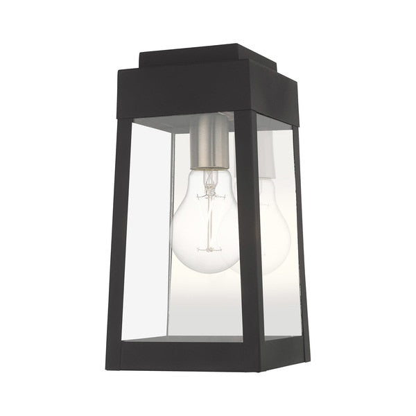 Oslo 1 Light Black Outdoor Wall Lantern