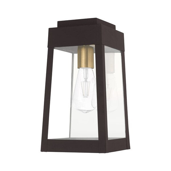 Oslo 1 Light Bronze Outdoor Wall Lantern