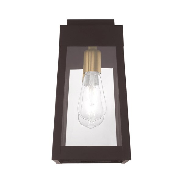 Oslo 1 Light Bronze Outdoor Wall Lantern