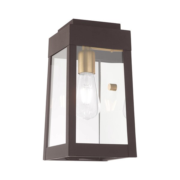 Oslo 1 Light Bronze Outdoor Wall Lantern