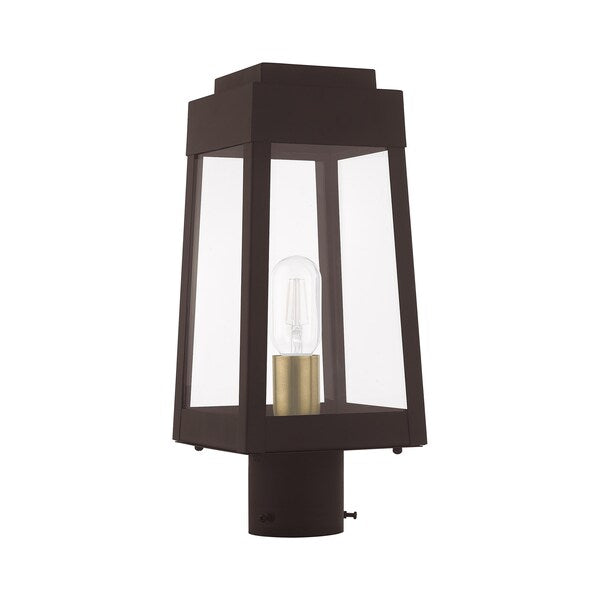 Oslo 1 Light Bronze Outdoor Post Top Lantern