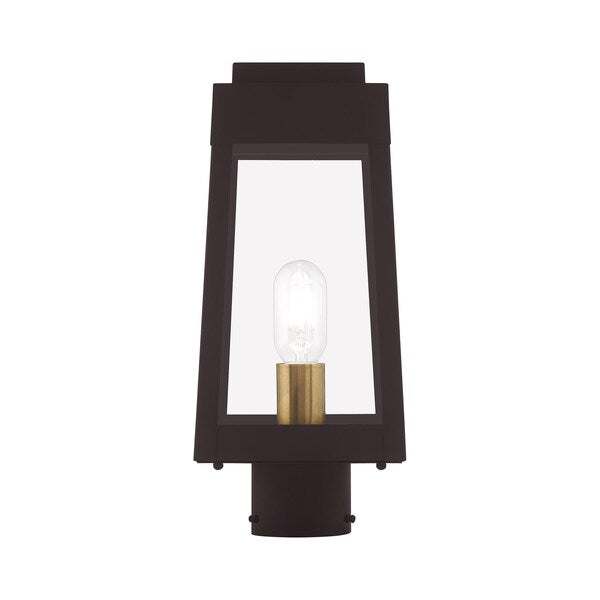 Oslo 1 Light Bronze Outdoor Post Top Lantern