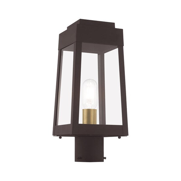 Oslo 1 Light Bronze Outdoor Post Top Lantern