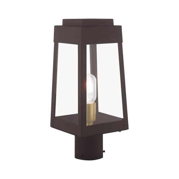 Oslo 1 Light Bronze Outdoor Post Top Lantern