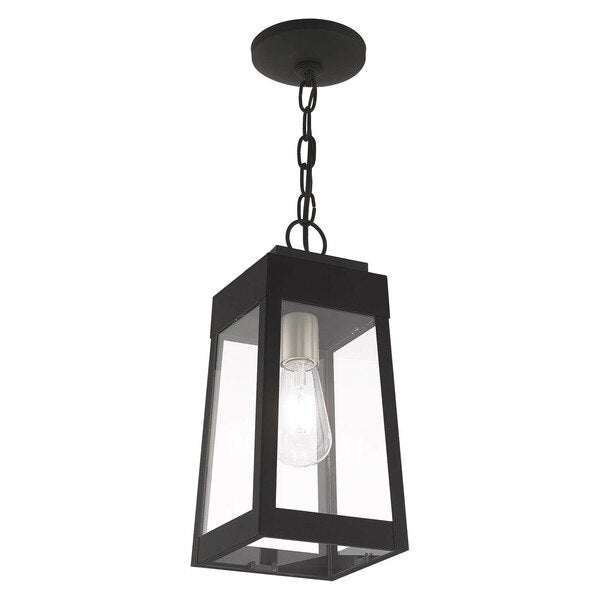 Oslo 1 Light Black Outdoor Pendant Lantern