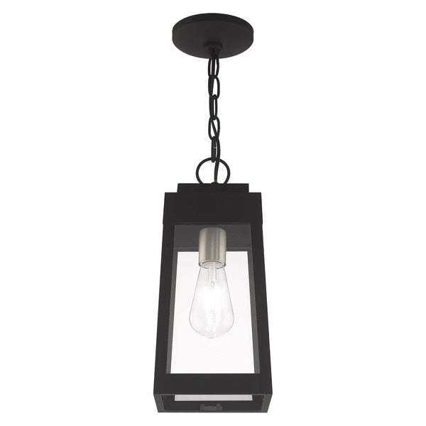 Oslo 1 Light Black Outdoor Pendant Lantern