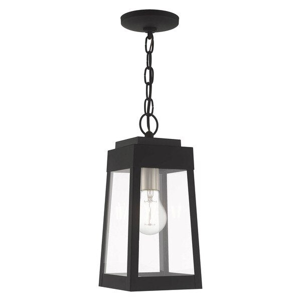 Oslo 1 Light Black Outdoor Pendant Lantern