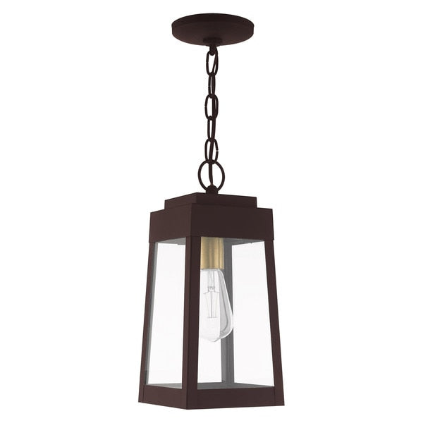 Oslo 1 Light Bronze Outdoor Pendant Lant