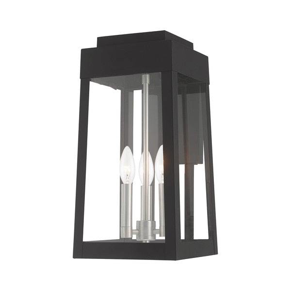 Oslo 3 Light Black Outdoor Wall Lantern
