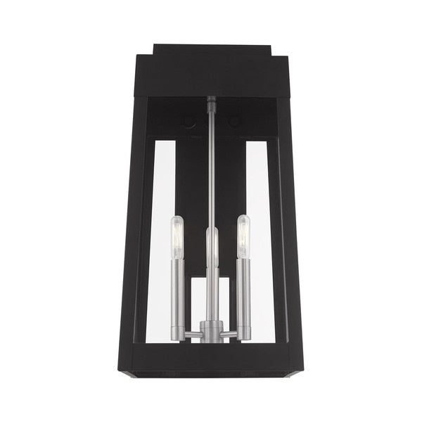 Oslo 3 Light Black Outdoor Wall Lantern