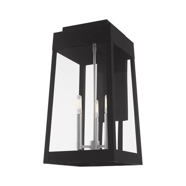 Oslo 3 Light Black Outdoor Wall Lantern