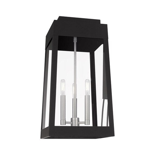 Oslo 3 Light Black Outdoor Wall Lantern