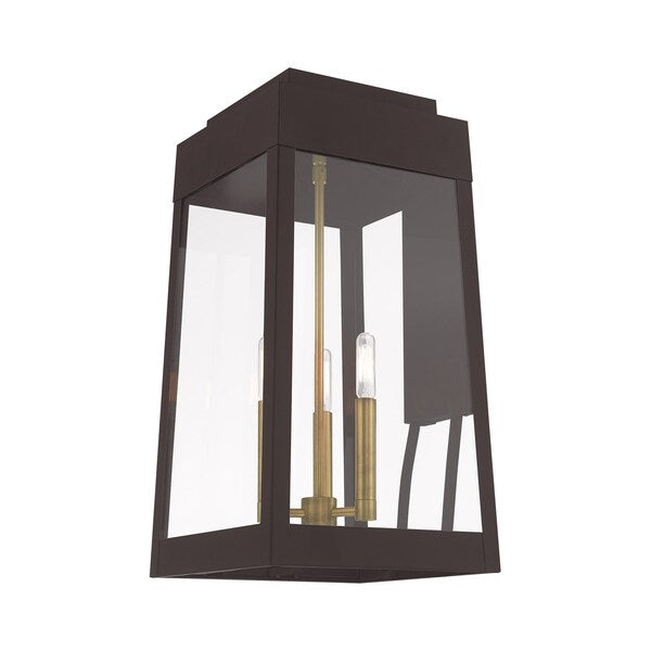 Oslo 3 Light Bronze Outdoor Wall Lantern