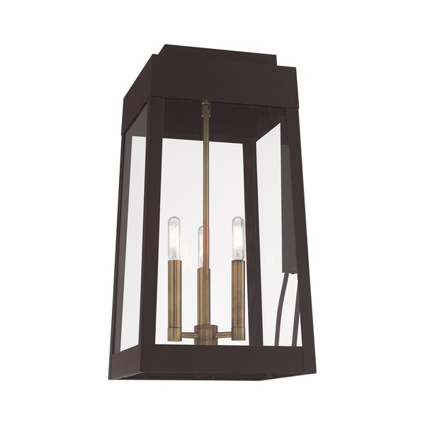 Oslo 3 Light Bronze Outdoor Wall Lantern