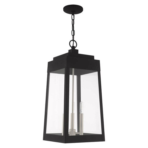 Oslo 3 Light Black Outdoor Pendant Lante
