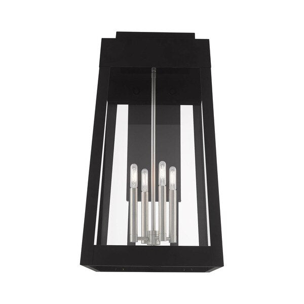 Oslo 4 Light Black Outdoor Wall Lantern