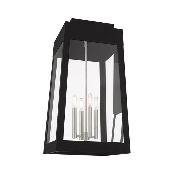 Oslo 4 Light Black Outdoor Wall Lantern