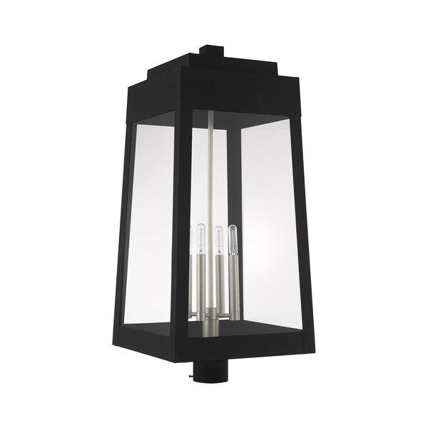 Oslo 4 Light Black Outdoor Post Top Lant