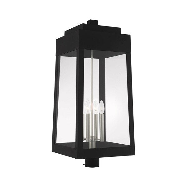 Oslo 4 Light Black Outdoor Post Top Lant