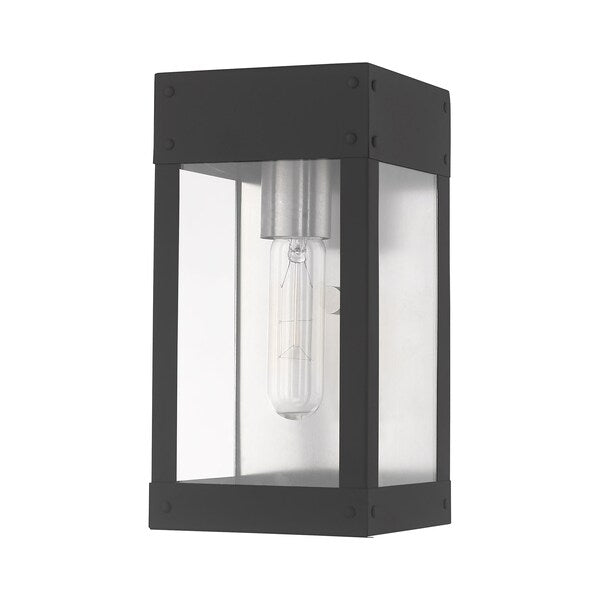 Barrett 1 Light Scandinavian Gray Outdoor Wall Lantern