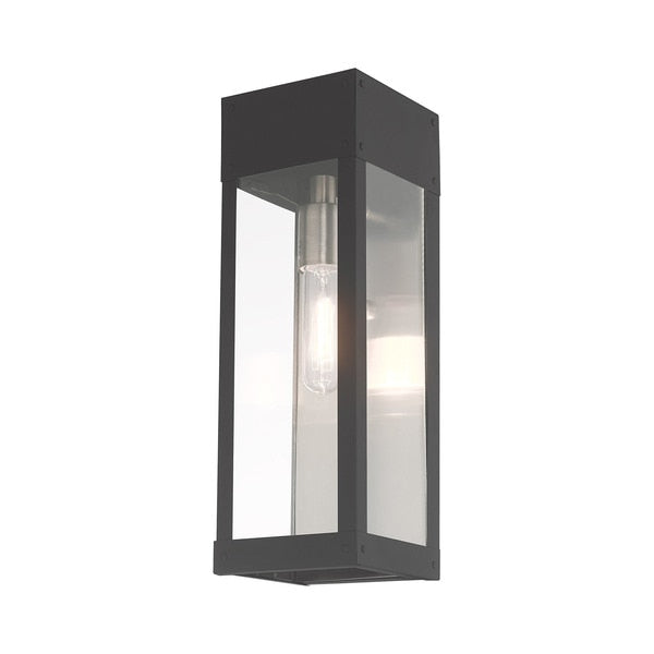 Barrett 1 Light Scandinavian Gray Outdoor Wall Lantern
