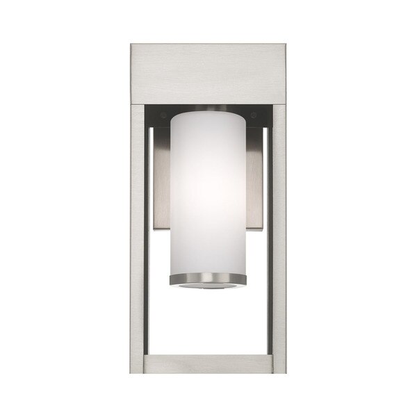 Bleecker 1 Light Brushed Nickel Outdoor Wall Lantern