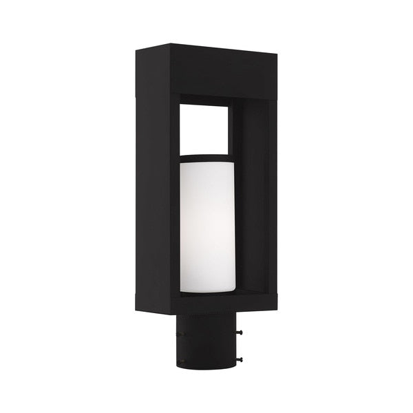 Bleecker 1 Light Black Outdoor Post Top
