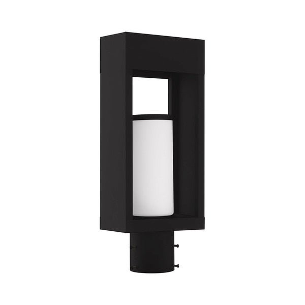 Bleecker 1 Light Black Outdoor Post Top